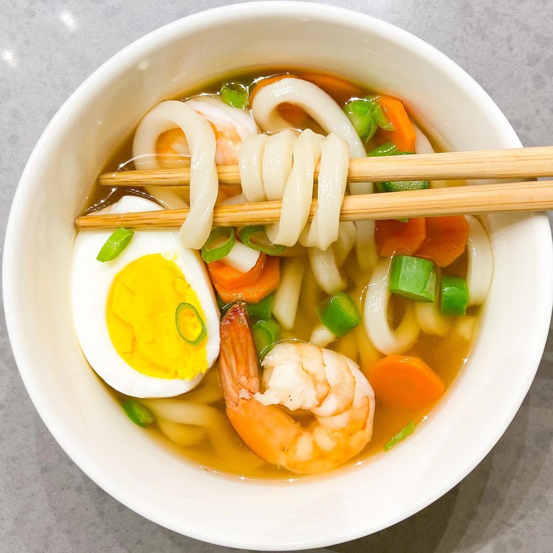 Shrimp Udon Soup It took much longer time to make