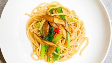 Mushroom Rice Noodle Undoubtedly mushrooms enrich the flavor of a