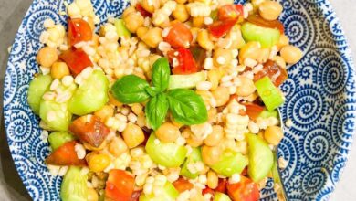Chickpea Barley Salad A light meal perfect for the summer