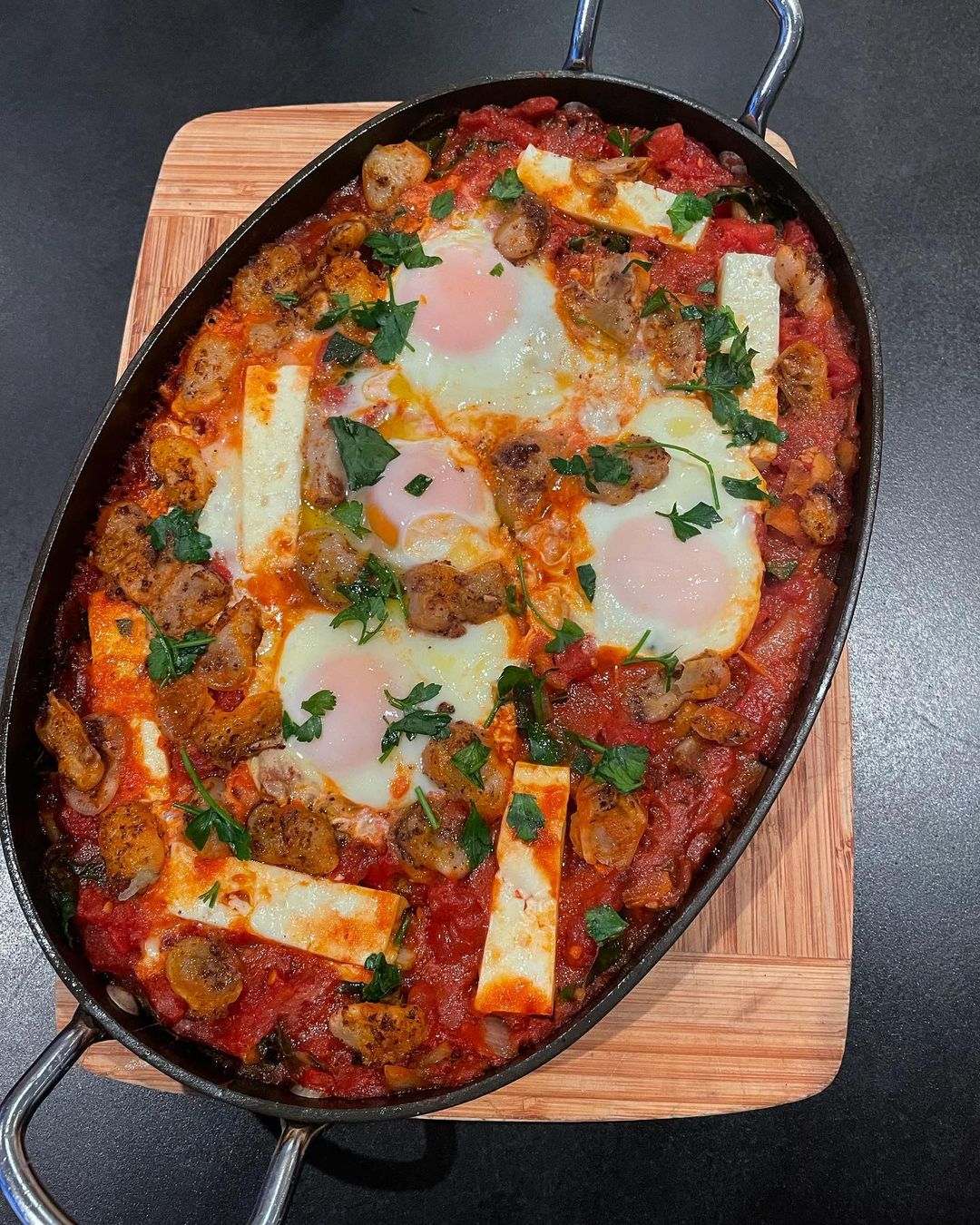 SHAKSHUKA with SPINACH and FETA A busy week calls for
