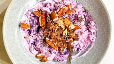 Ube Yogurt Steamed purple sweet potato Greek yogurt Who