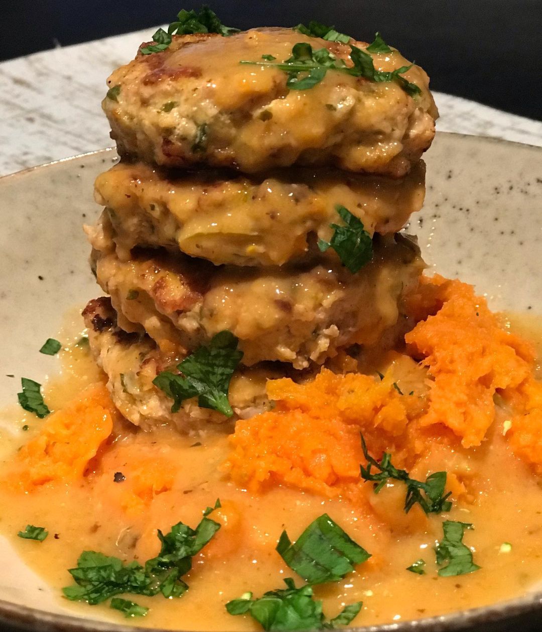 APRICOT CHICKEN RISSOLES Been craving apricot chicken but this somehow