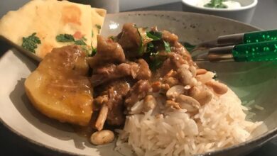 KORMA CURRY slow cooker version with a side of home