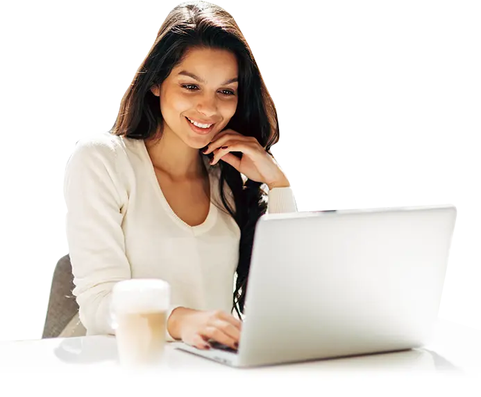 register account girl with laptop forih